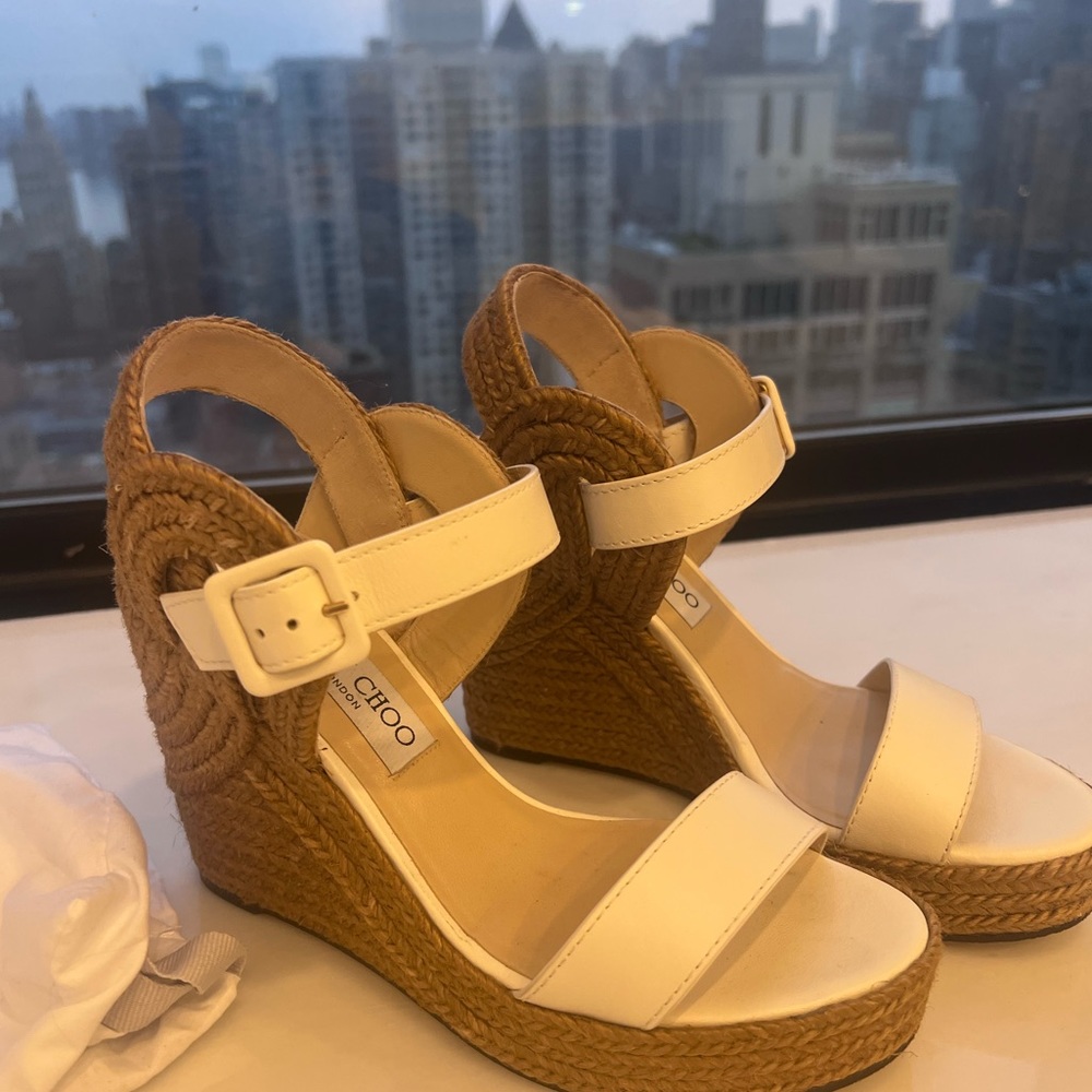 Jimmy Choo Delphi Braided Wedge Sandal